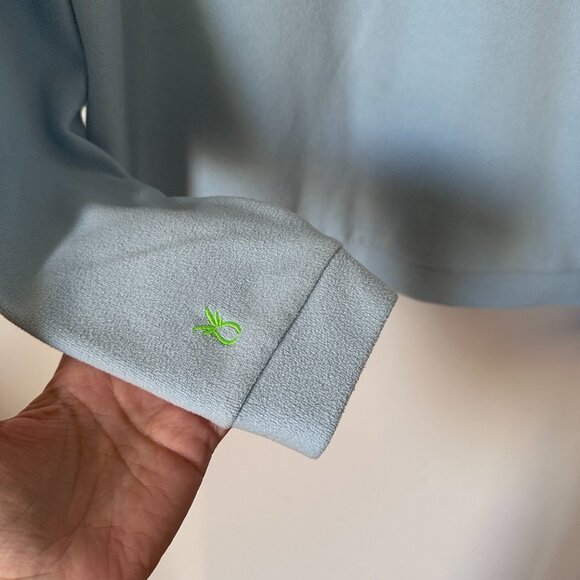 Dudley Stephens Park Slope Vello Fleece Turtleneck Pullover Ice Blue Size M - Picture 4 of 8